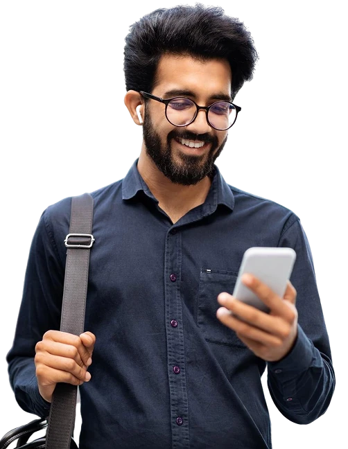 Person using PocketMitra app